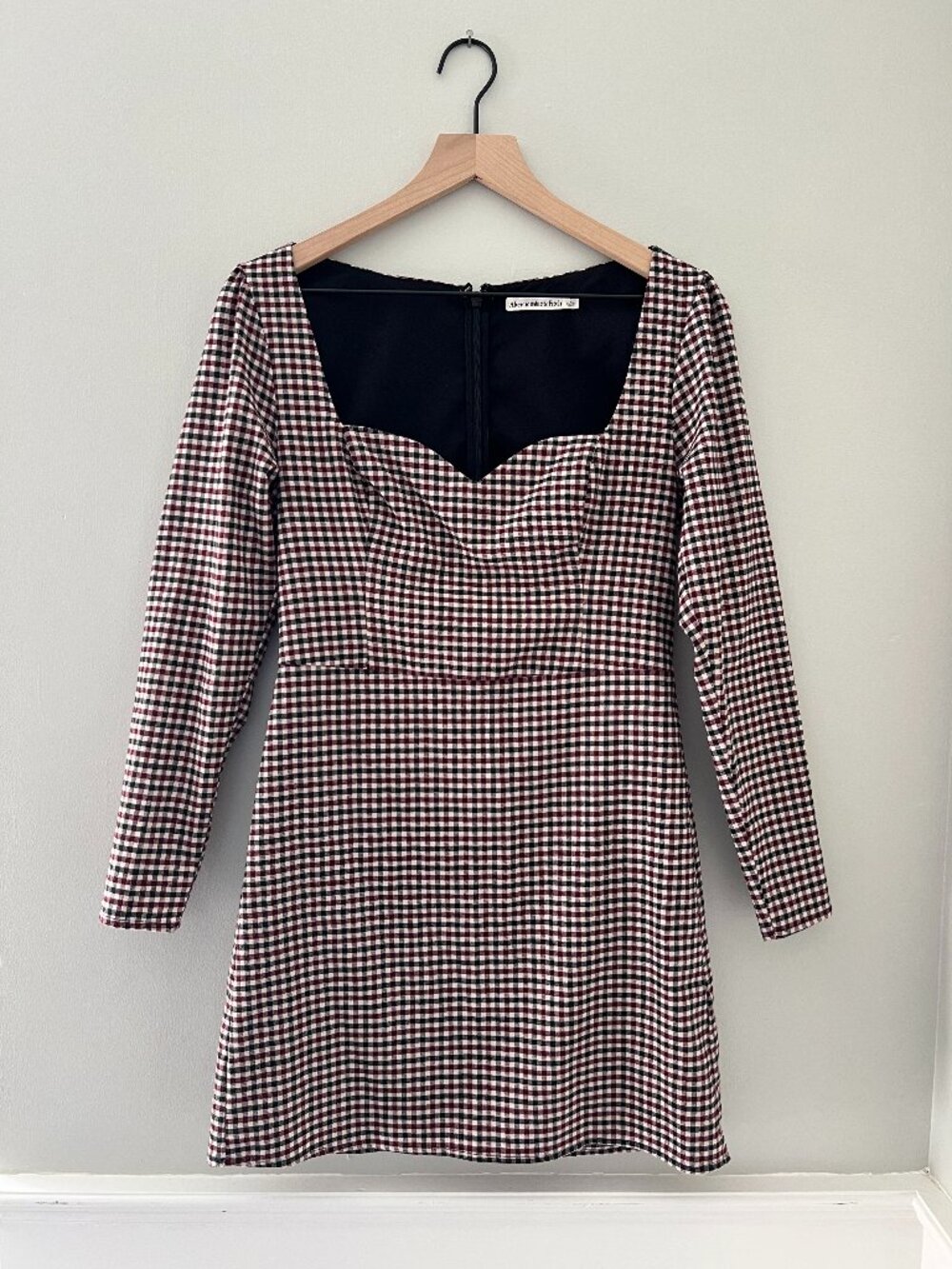 Abercrombie & Fitch Sweetheart Slim Plaid/Gingham Mini-Dress